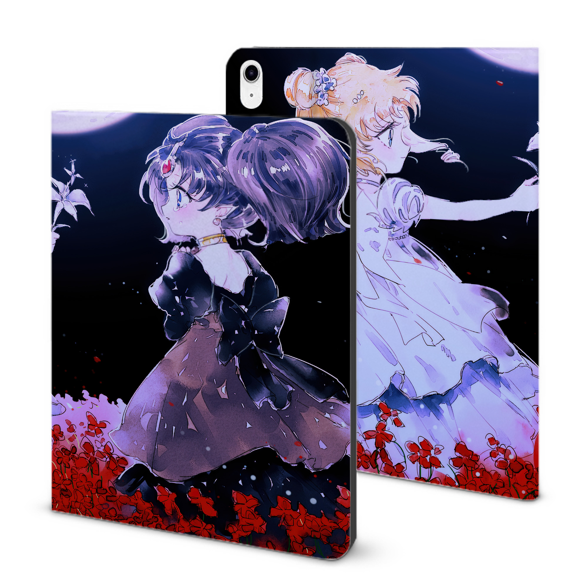（画像用） 美少女戦士セーラームーン Sailor Moon IPad ケース ブック型 PUレザー TPU 耐衝撃 軽量 薄型 ペン収納なし 全面保護 IPad 各モデル対応